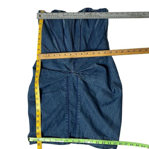 APPLE BOTTOMS Blue Jean Dress Denim Strapless Y2K Size Small VINTAGE